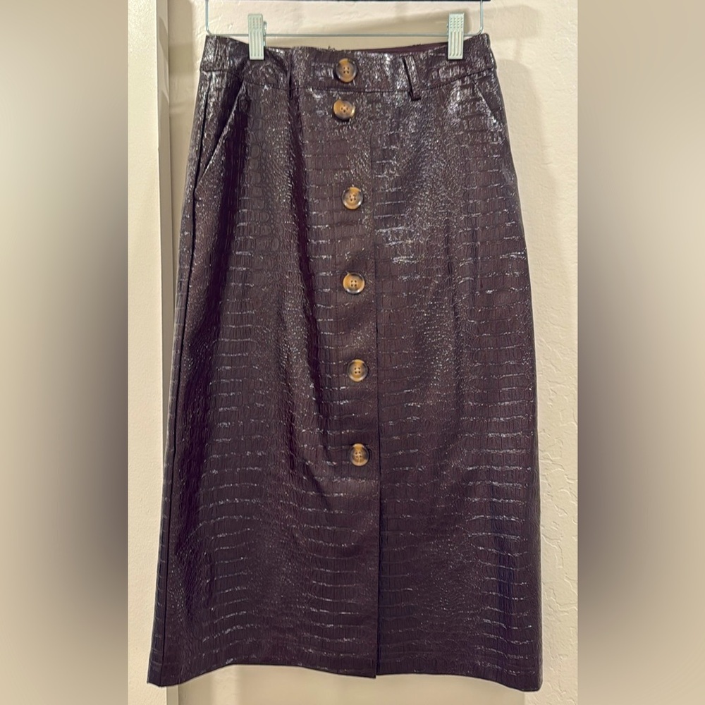 Rachel Comey Faux snakeskin skirt